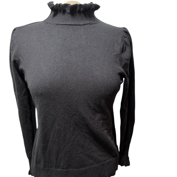 CeCe Black Turtleneck‎ Sweater - Picture 1 of 7